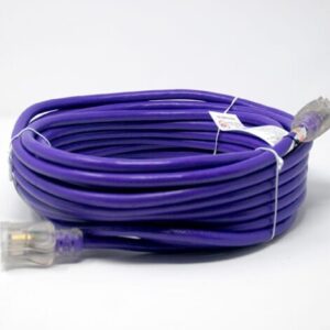 25' 12/3 SJTWA-UL Extension Power Cord Single - Purple