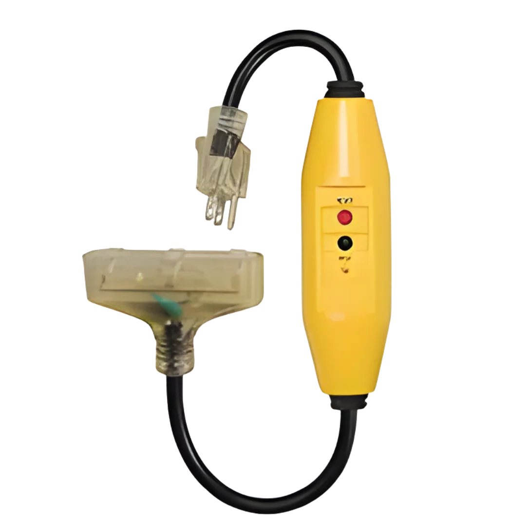 Inline GFCI with Lighted Triple Tap - 2 Feet